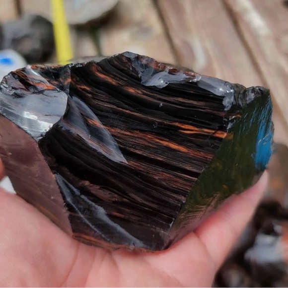 Tri- Flow Obsidian, Rough - Picture 4 of 7